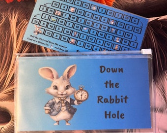 Down the Rabbit Hole Challenge.  To fit A6 zippered envelope or with optional envelope