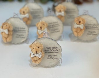 Personalized Teddy Bear Baby Shower Party Favors,Welcome Baby Favors,Custom Baby Shower Favors,First Communion Gifts,Christening Gifts