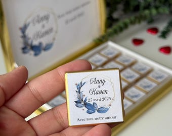Wedding Chocolate Box For Guest, Personalized Gift, Engagement Party, Bridal Shower, Wedding Gift Ideas, Engagement Chocolate, Event Party