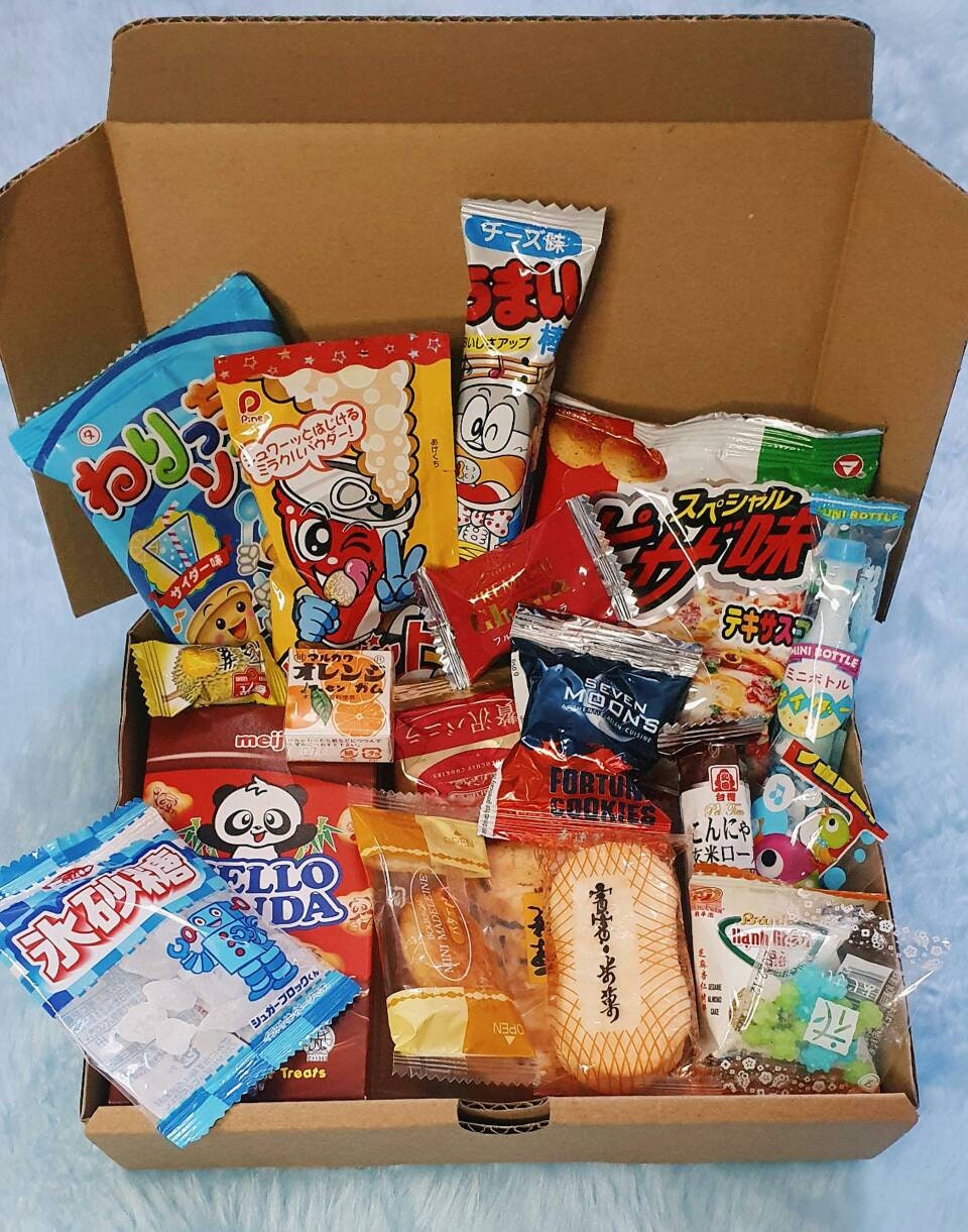 30 bonbons japonais Snacks Box Japonais Dagashi (boîte en carton