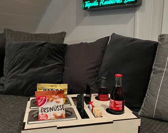 Couchbar Couchbuddy Couchbutler Snackbox Filmabend gemütlich Snackbar Geschenkidee personalisiert individuell Valentinestag Geschenk