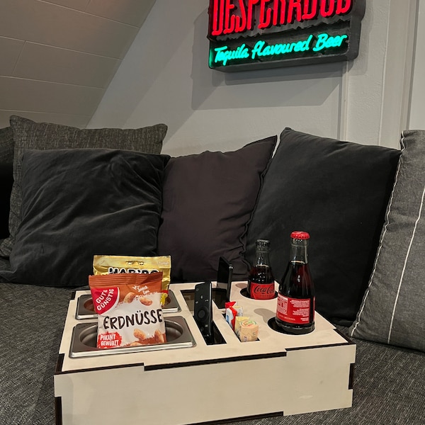 Couchbar Couchbuddy Couchbutler Snackbox Filmabend gemütlich Snackbar Geschenkidee personalisiert individuell Valentinestag Geschenk