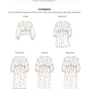 Lison Pattern LISON Dress and Blouse Sewing Pattern - Elegant With Variations - A4 ...
