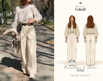 ISAAC Trousers & Shorts Sewing Pattern - Tailored Style - PDF Download A4 and A0 - Sizes 34 to 52 - with instructions and tutorial