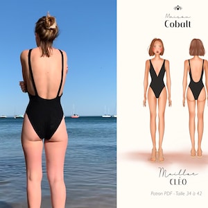 Cleo Swimsuit Sewing Pattern - PDF Size 34 to 42