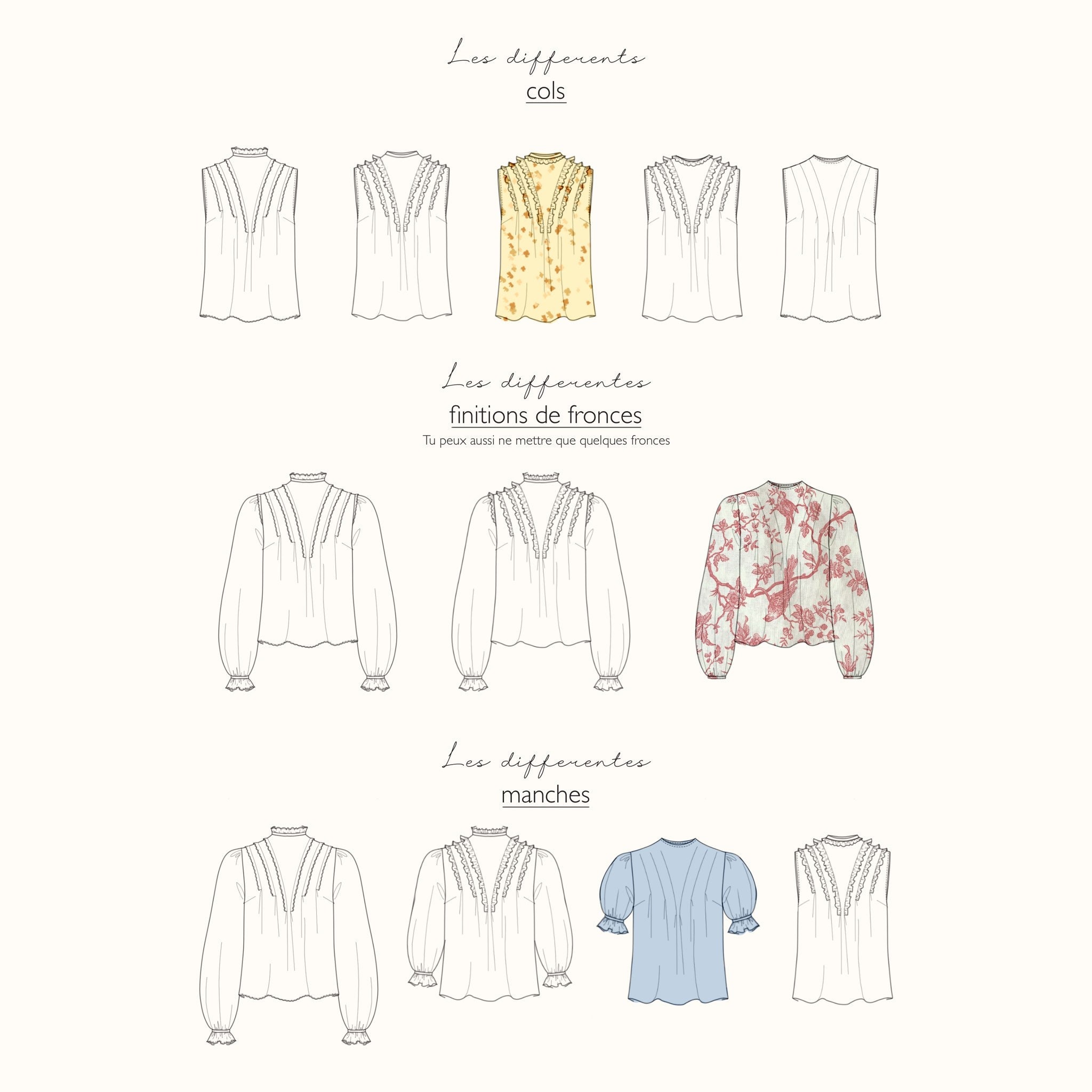 Jane Dress and Blouse Sewing Pattern - Elegant With Variations - A4 PDF ...