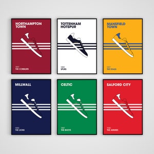 PERSONALISED Adidas Gazelle Inspired Football Print, Adidas Gazelle Print, Adidas Gazelle Poster, Football Print, Minimalist Football Print