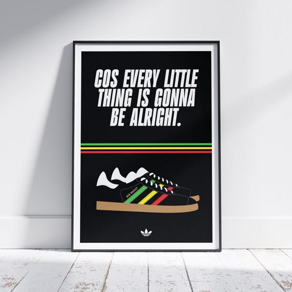 PERSONALISED Adidas Gazelle Inspired Quote Print Adidas Gazelle Song Lyric Print Adidas Gazelle Poster Football Chant Print Etsy