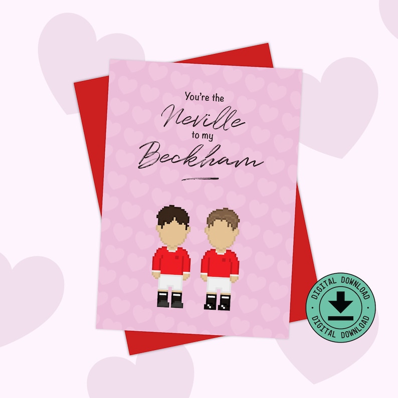 Printable Manchester United Birthday Card, Instant Download PDF and JPG