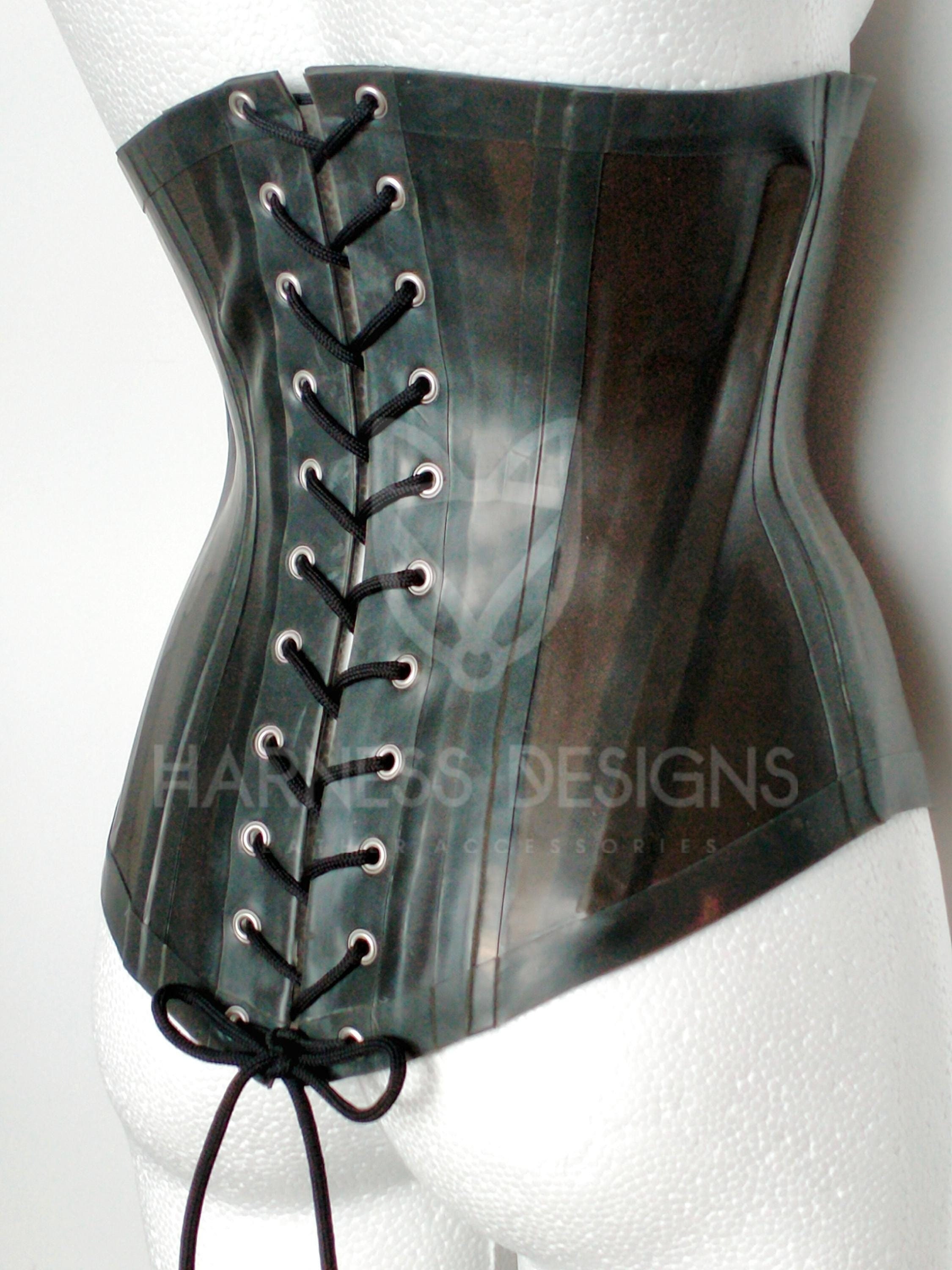 Versace Top Estilo Bustier De Látex | Negro | CR