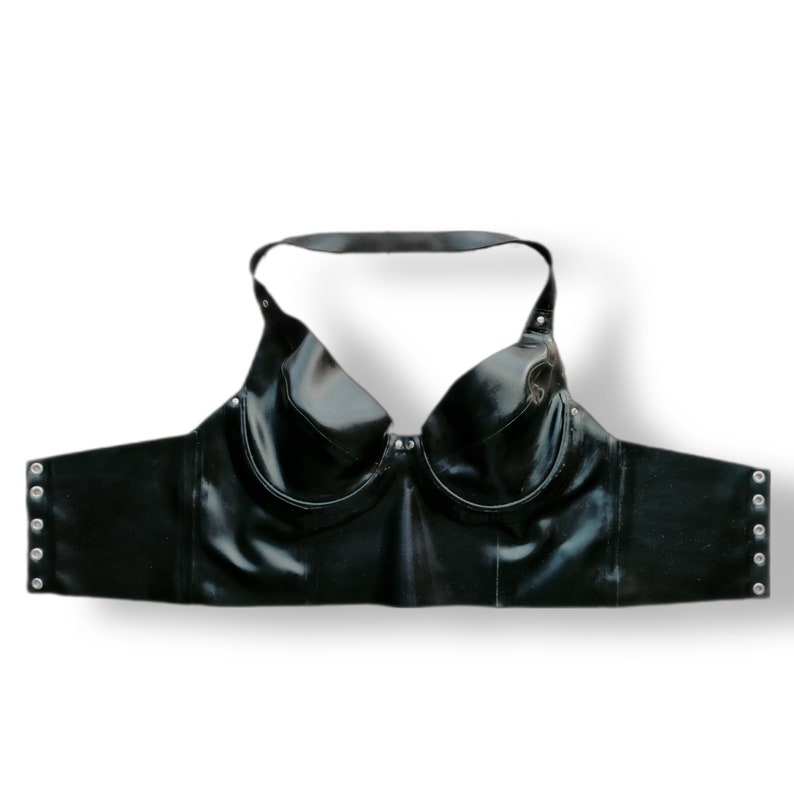 Latex Underwire Cup Top With Lacing Back, Latex Tank Top, Latex