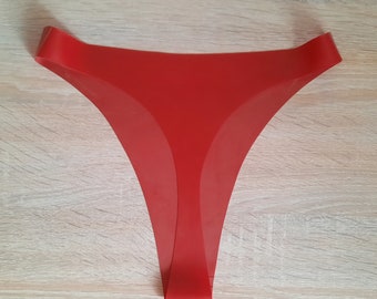 赤いラテックスTバック、ラバーTバック、ラテックスパンティー、ラテックスビキニ、ラテックスランジェリー、セクシーなパンティー、ラテックスブリーフ