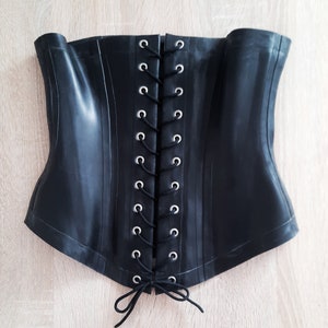 Latex Underbust corset, Rubber corset, natural latex corset, Latex Corsets, 100% latex, Black Fetish, latex belt, Corsage made of latex