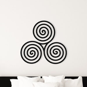 Triskelion celtic yoga chakra metal wall art decor gift sign/  talisman of protection symbol