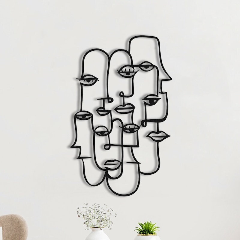Face Metal Wall Art - Etsy