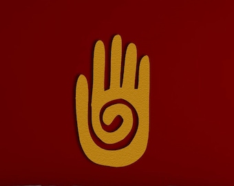 Hopi Hand Metal Wall Art: Healing Protection Symbol Decor
