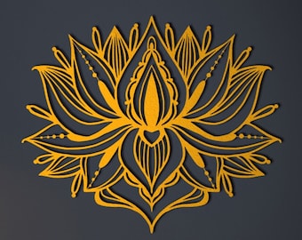 Metal Lotus Flower Wall Art: Modern Home Decor