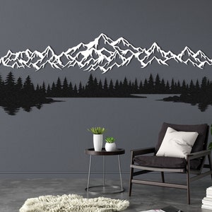 Horizontal Wall Art, Long Narrow Wall Art, Living Room Wall Art
