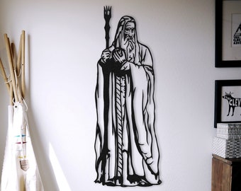 Saruman Metallwandkunst: Herr der Ringe Dekor