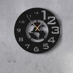 Modern large wall clock minimalist oversized metal unique gift, metal wall decor