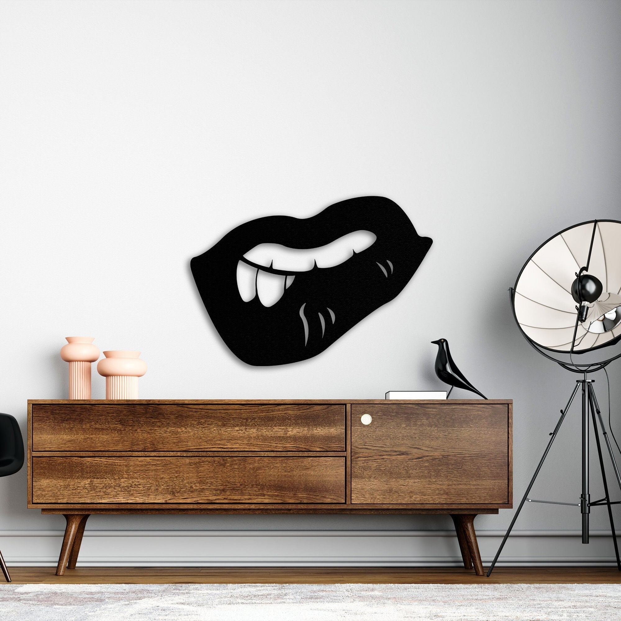Feminine Erotic Kiss Lips Metal Wall Art Decor Products/ Etsy