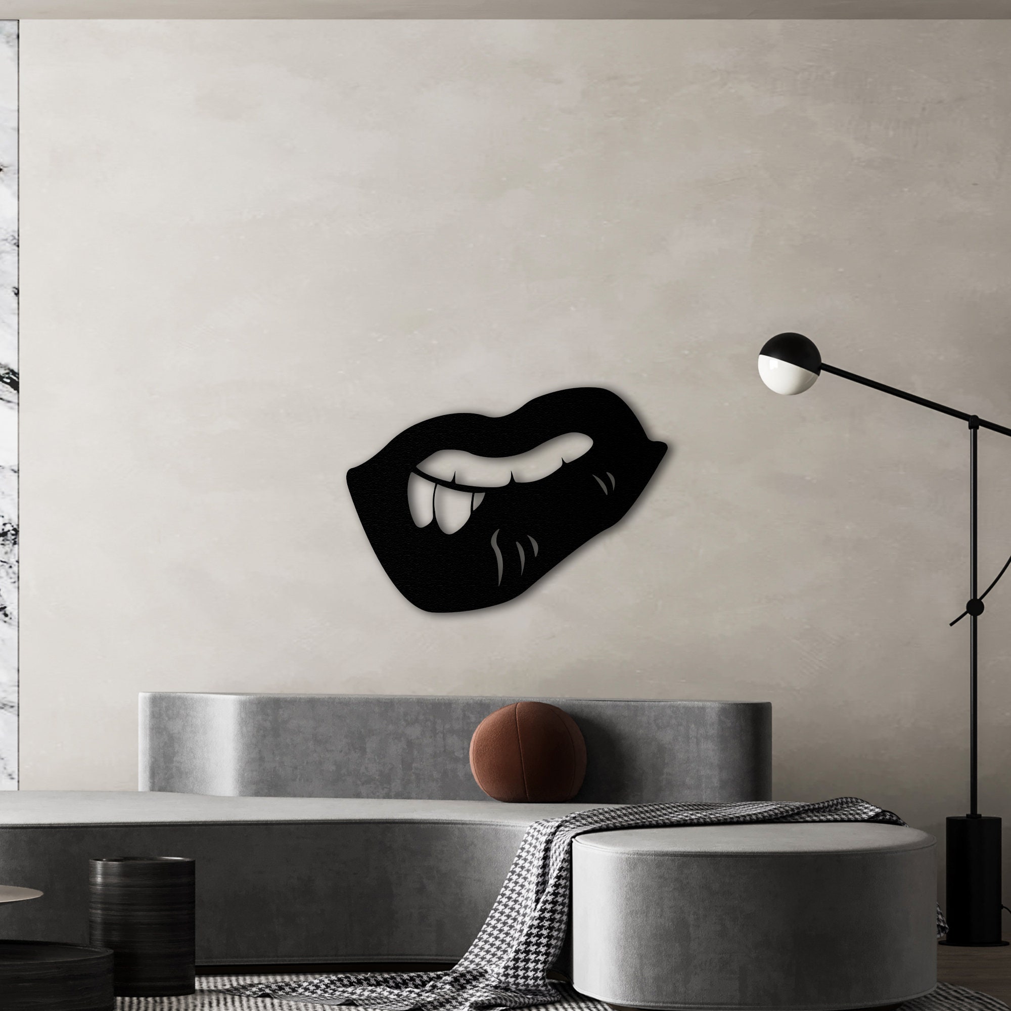 Feminine Erotic Kiss Lips Metal Wall Art Decor Products/ Etsy