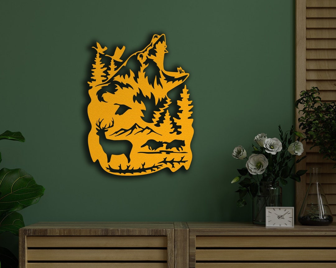 Curated visual reference: Wolf Metal Wall Decor Large Outdoor Wall Art Wolf Mountain Photo Inspiration