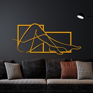 abstract wall art, elegant wall art, minimalist wall art, modern wall art, fashion wall art, feminine wall art, metal wall decor, female line art, body positive art, gold wall decor
