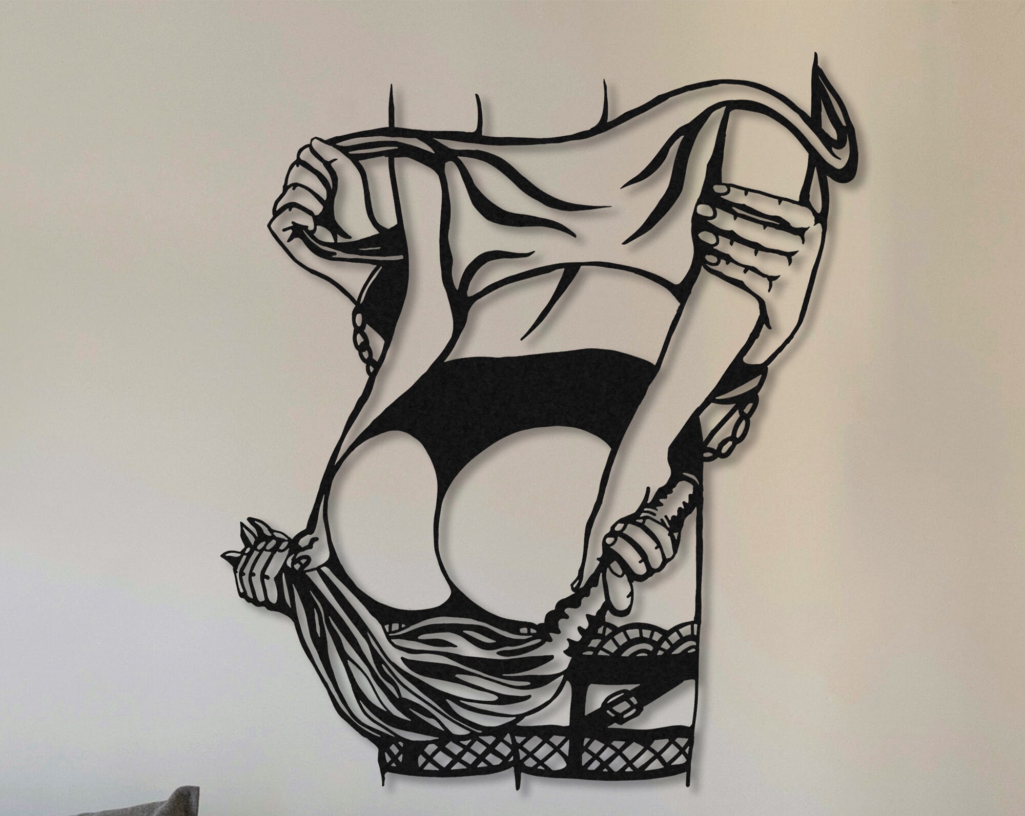 Bdsm erotic sculpture sexy bedroom metal wall art decor/ bdsm sensual adult wall art