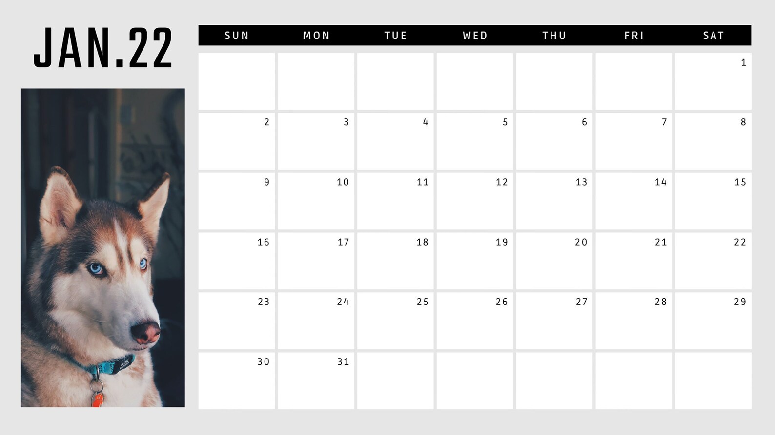 printable dog calendar 2022 etsy