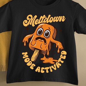 Katoenen kindert-shirt met kernsmelting-ijs, kinder-T-shirts, zomer-t-shirts, grappige ijs-T-shirts voor kinderen