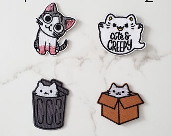 Cool Cute Popular Patches DIFFERENT DESIGNS Embroidered Sew on / Iron on kitties kitty Cat Patch Badge Applique Jeans Bags Clothes Transfer
