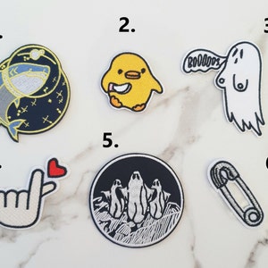 Cool Cute Popular Patches DIFFERENT DESIGN Embroidered Sew on / Iron on halloween ghost shark Badge Applique Jeans Bag Clothes Transfer