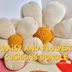 Gänseblümchen und Blumenkissen Bundle Kissen 46/ 48 Pin Addi Express Sentro Rundstrickmaschine PDF Turiorial