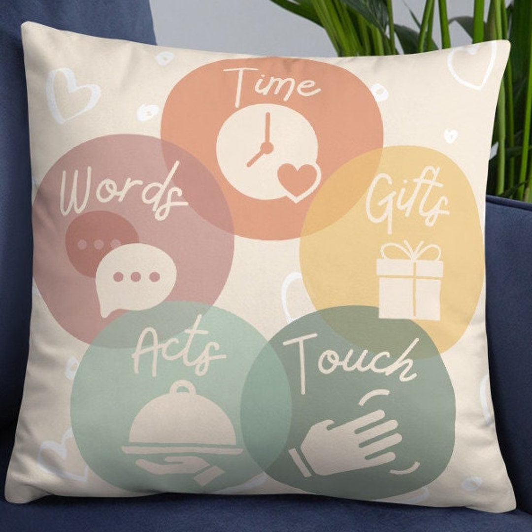 Love Languages Psychology Pillow Therapy Room Cushions Etsy
