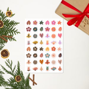 Kleine bloemstickers, unieke dagboekpersonalisatie, hulpmiddelen voor geestelijke gezondheid van kindertherapeuten, counselingkantoorbeloningen