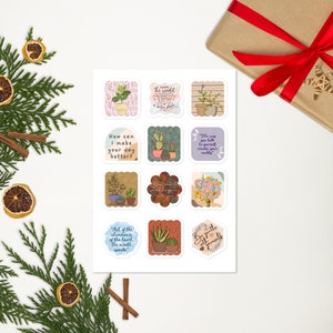 Doordachte citaten Stickers, Plant Lover Mental Health Journal, Beloningen voor kinderen, Therapeut Stickers, Counseling Tools