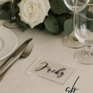 Personalised Acrylic Place Cards – Custom Name Tags for Weddings, Events & More