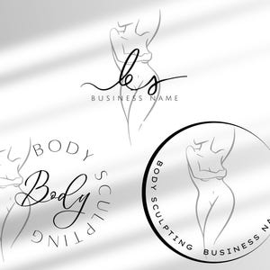 Premade Body Sculpting & Fat Cavitation Logo – Wellness Spa Branding Design – Digital Download