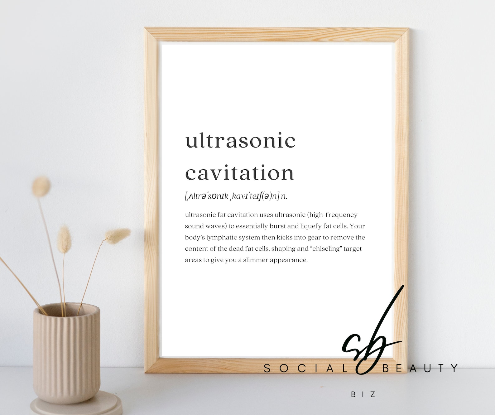 Cavitation Wall Decor Definition Poster Ultrasonic Body Sculpting Body ...
