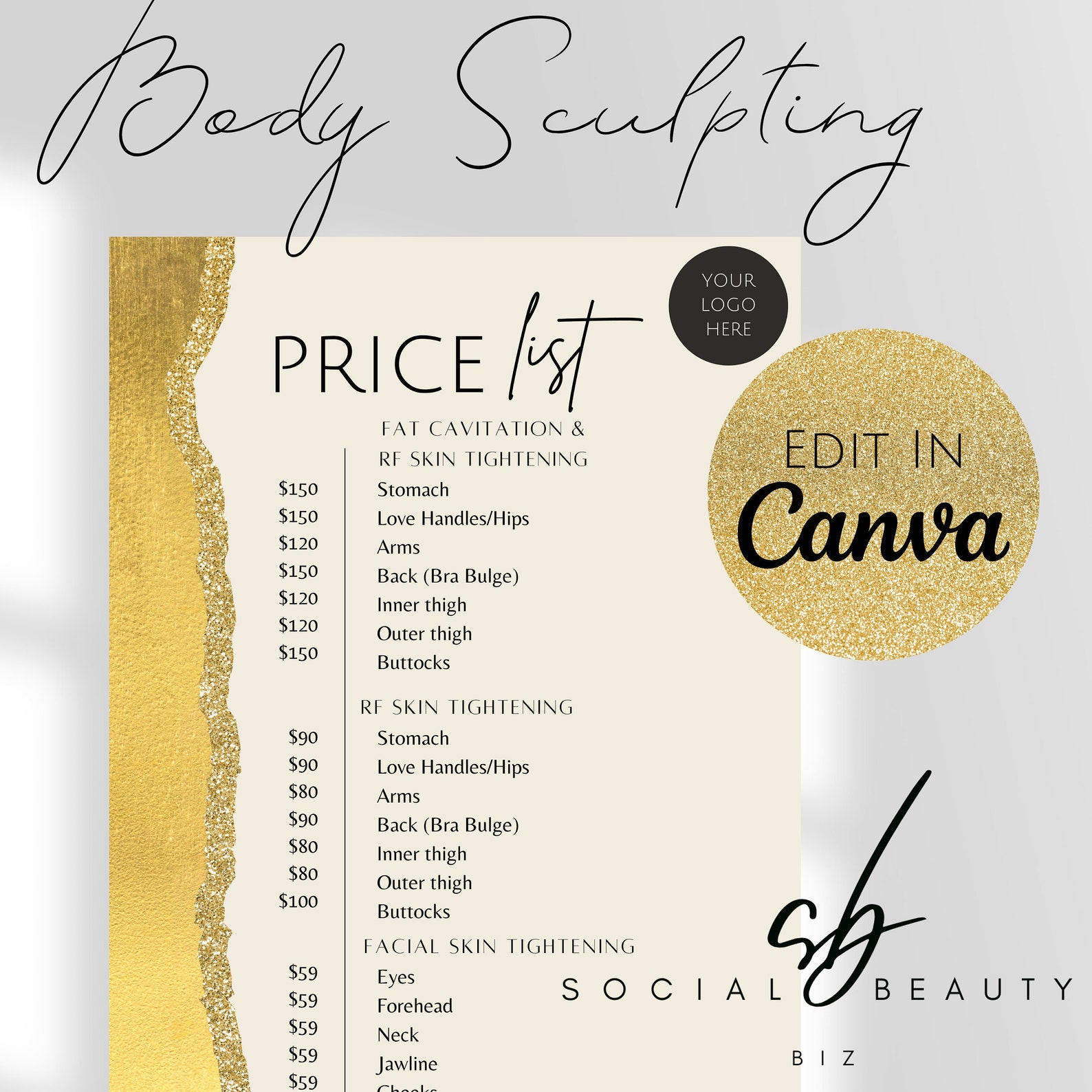 Body Sculpting Pricelist Body Contouring Wood Therapy Radio Etsy