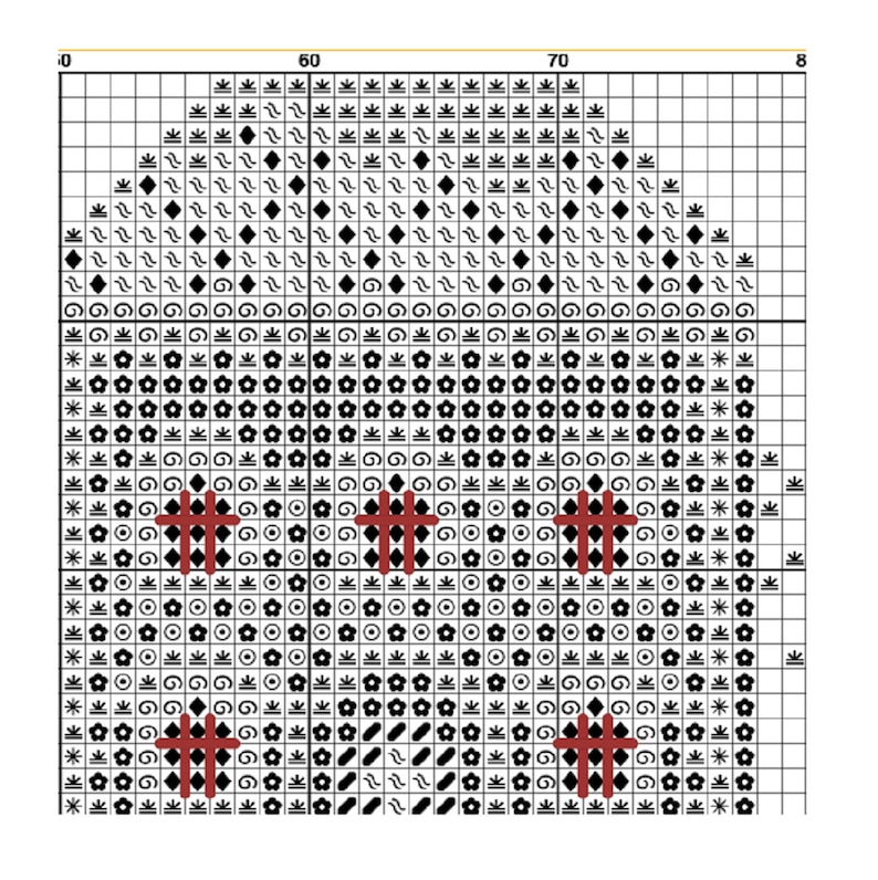 Merry Christmas Cross Stitch Pattern, Sampler Christmas Angels, Merry Christmas Houses Primitive Pattern PDF Digital File 251 image 6
