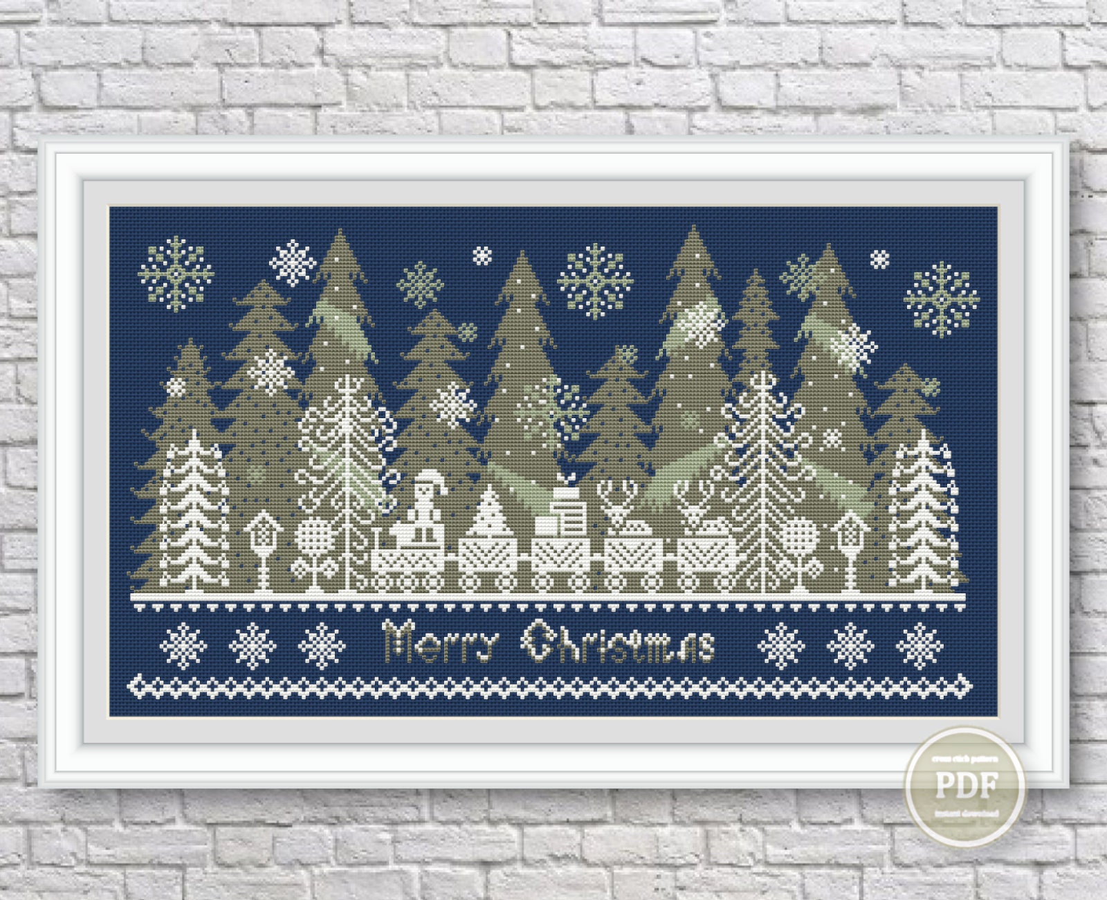 Winter Forest Christmas Sampler Cross Stitch Pattern PDF – Merry ...