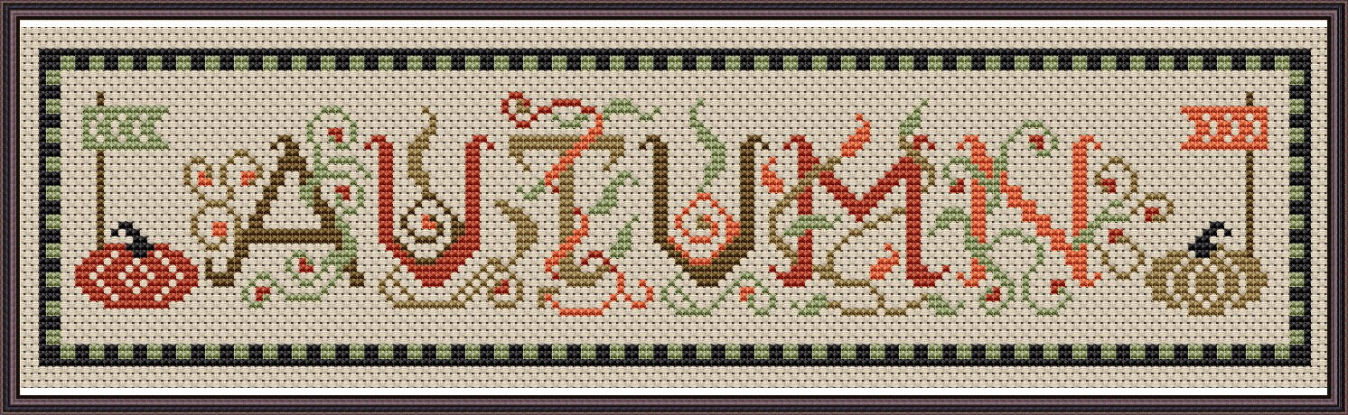 Cross Stitch Pattern Sampler Autumn Embroidery Pumpkins Digital PDF ...