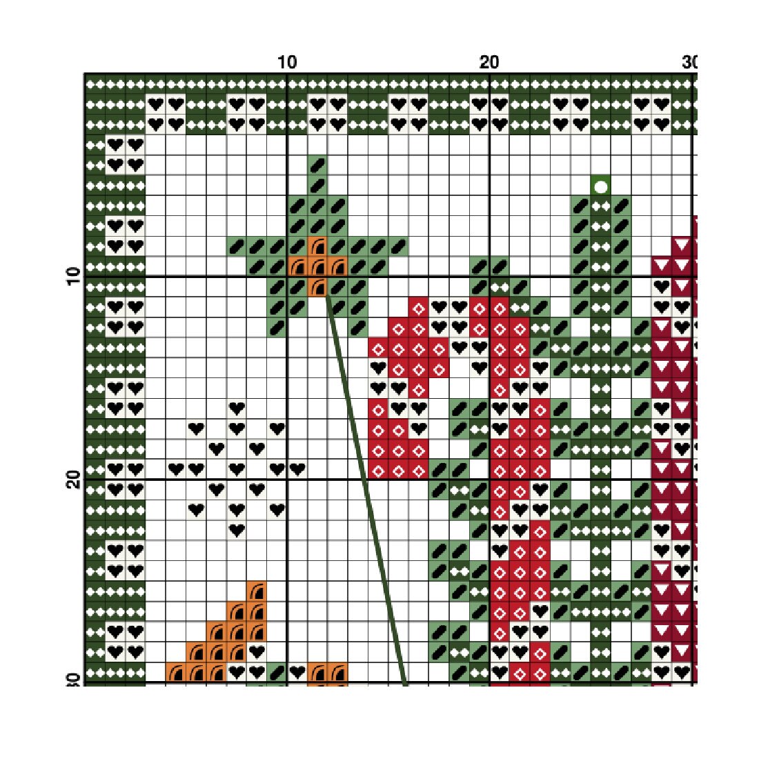 Cross Stitch Pattern Sampler Winter Embroidery Christmas Digital PDF ...