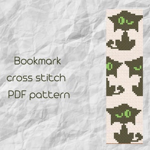 Bookmark cross stitch pattern / Cat ornament cross stitch / Easy cross stitch /  PDF Pattern / PDF Instant Download