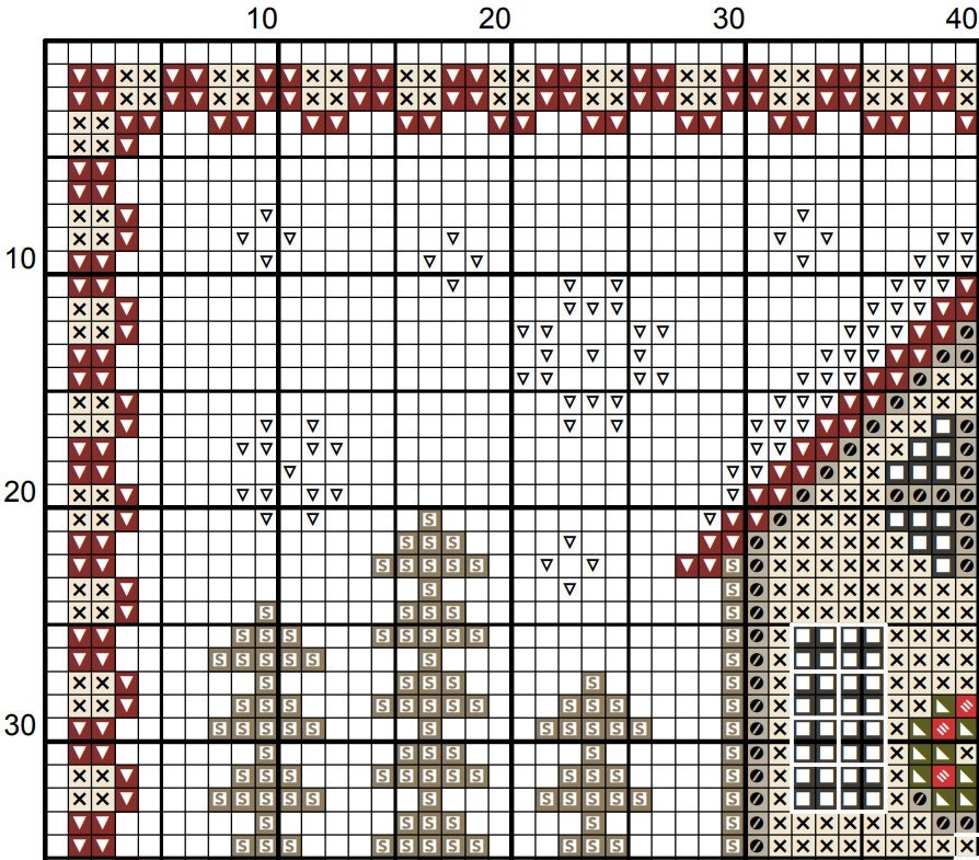 Cross Stitch Season Set of 4 Pattern PDF Primitive Xstitch Village ...