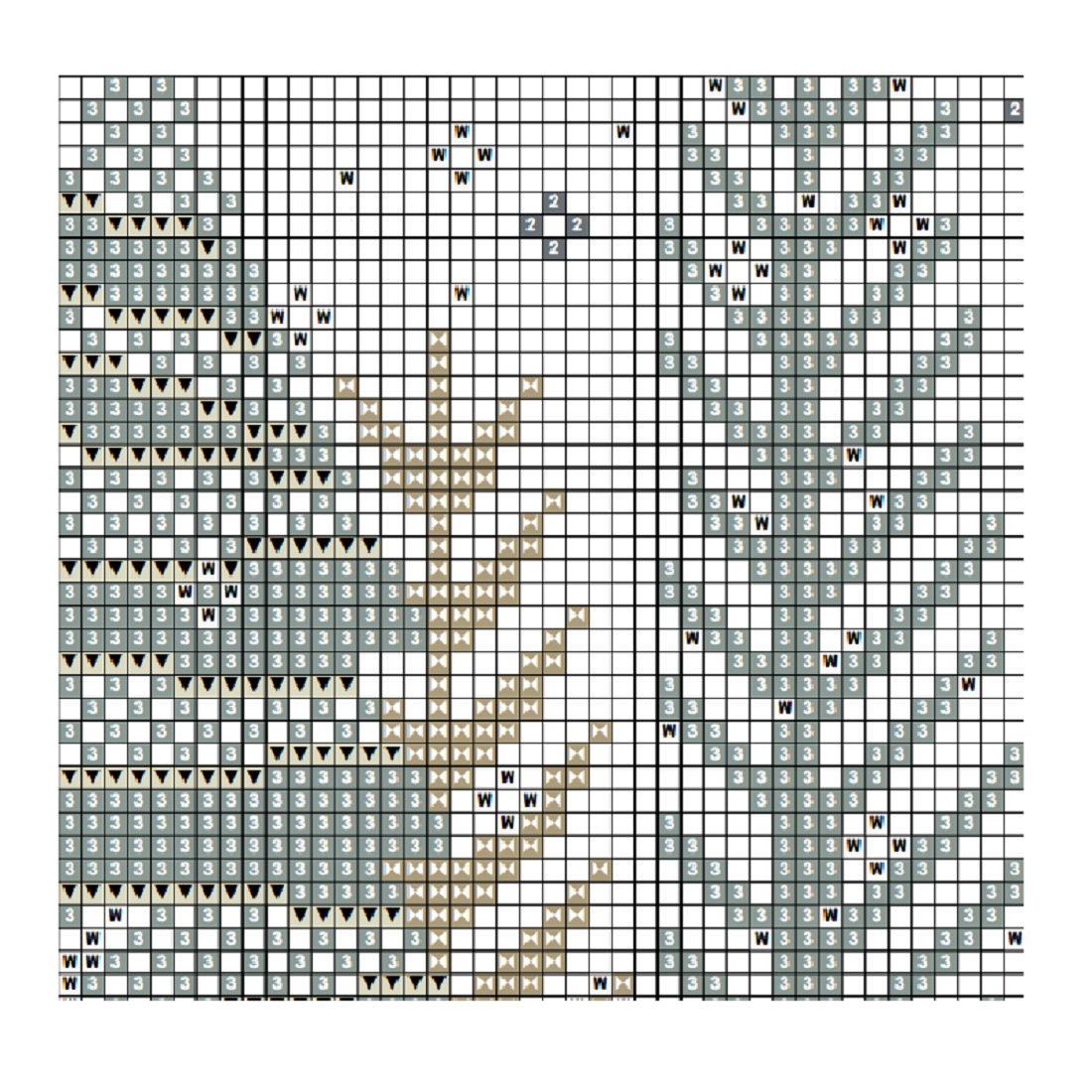 Cross Stitch Pattern PDF Winter, Deer Scandinavian, Winter Village ...
