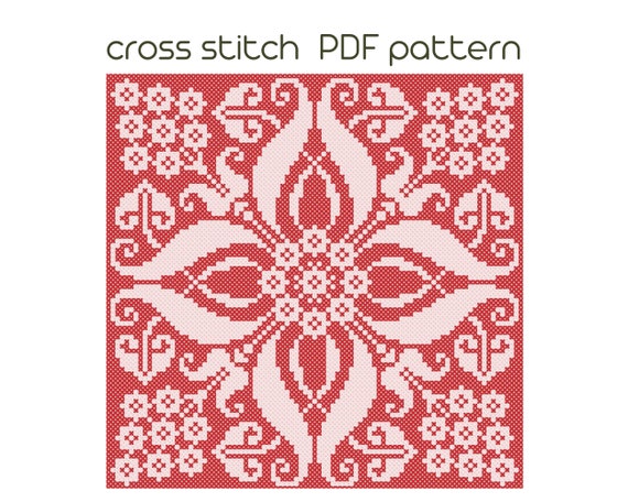Preview of Ornament cross stitch pattern Easy cross stitch Christmas ornament cross stitch PDF pattern Instant download by NARAxStitchPatterns