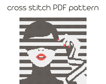 Modern cross stitch pattern, modern cross stitch pattern, PDF Pattern, easy counted, cross stitch chart, embroidery, PDF Instant Download.